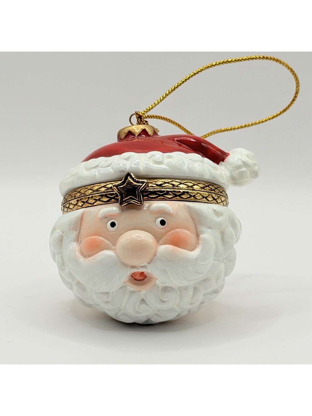 Christmas Porcelain Hinged Surprise Gift Trinket Box Christmas Ornament